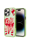 YoungKit Happy Mood Serisi Kılıf Su Yeşili iPhone 14 Pro Max