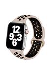 Fujimax Apple Watch Delikli Spor Kordon Bej Siyah