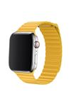 Fujimax Apple Watch Deri Magnet Kordon Sarı