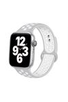 Fujimax Apple Watch Delikli Spor Kordon Gri Beyaz