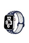 Fujimax Apple Watch Delikli Spor Kordon Mavi Beyaz