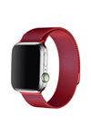 Fujimax Apple Watch Metal Hasır Kordon Kırmızı