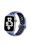 Fujimax Apple Watch Delikli Spor Kordon Mor Siyah