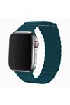 Fujimax Apple Watch Deri Magnet Kordon Mavi