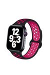 Fujimax Apple Watch Delikli Spor Kordon Siyah Pembe