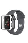 Fujimax Apple Watch 4 5 6 SE Ekran Ve Kasa Koruyucu Gümüş