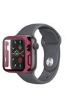 Fujimax Apple Watch 4 5 6 SE Ekran Ve Kasa Koruyucu Bordo