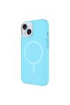Buzlu Transparan C-Pro Sert Kılıf Mavi iPhone 15