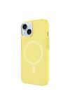 Buzlu Transparan C-Pro Sert Kılıf Sarı iPhone 15 Plus