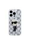 Karl Lagerfeld IML Monogram Kılıf Şeffaf iPhone 15 Pro