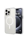 Flet Serisi MagSafe Kılıf Beyaz iPhone 15 Pro Max