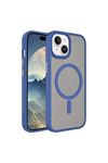 Flet Serisi MagSafe Kılıf Mavi iPhone 15 Plus