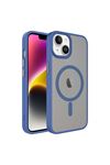 Flet Serisi MagSafe Kılıf Mavi iPhone 14 Plus