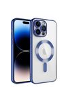 Demre Serisi MagSafe Kılıf Sierra Mavi iPhone 14 Pro Max