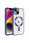 Demre Serisi MagSafe Kılıf Sierra Mavi iPhone 14 Plus