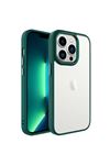 Krom Serisi Kılıf Koyu Yeşil iPhone 14 Pro Max