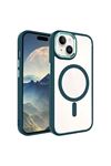 Krom Serisi MagSafe Kılıf Koyu Yeşil iPhone 15 Plus 