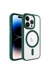 Krom Serisi MagSafe Kılıf Koyu Yeşil iPhone 14 Pro Max 