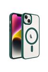 Krom Serisi MagSafe Kılıf Koyu Yeşil iPhone 14 Plus
