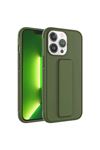 QStand Serisi Kılıf Koyu Yeşil iPhone 14 Pro