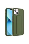 QStand Serisi Kılıf Koyu Yeşil iPhone 14 Plus