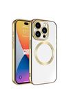 Setro Serisi MagSafe Kılıf Gold iPhone 15 Pro Max