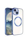 Setro Serisi MagSafe Kılıf Mavi iPhone 15 Plus