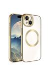Setro Serisi MagSafe Kılıf Gold iPhone 15 Plus
