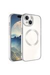 Setro Serisi MagSafe Kılıf Gümüş iPhone 15 Plus