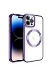 Setro Serisi MagSafe Kılıf Derin Mor iPhone 14 Pro Max