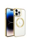 Setro Serisi MagSafe Kılıf Gold iPhone 14 Pro Max