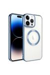 Setro Serisi MagSafe Kılıf Mavi iPhone 14 Pro