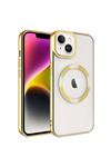Setro Serisi MagSafe Kılıf Gold iPhone 14